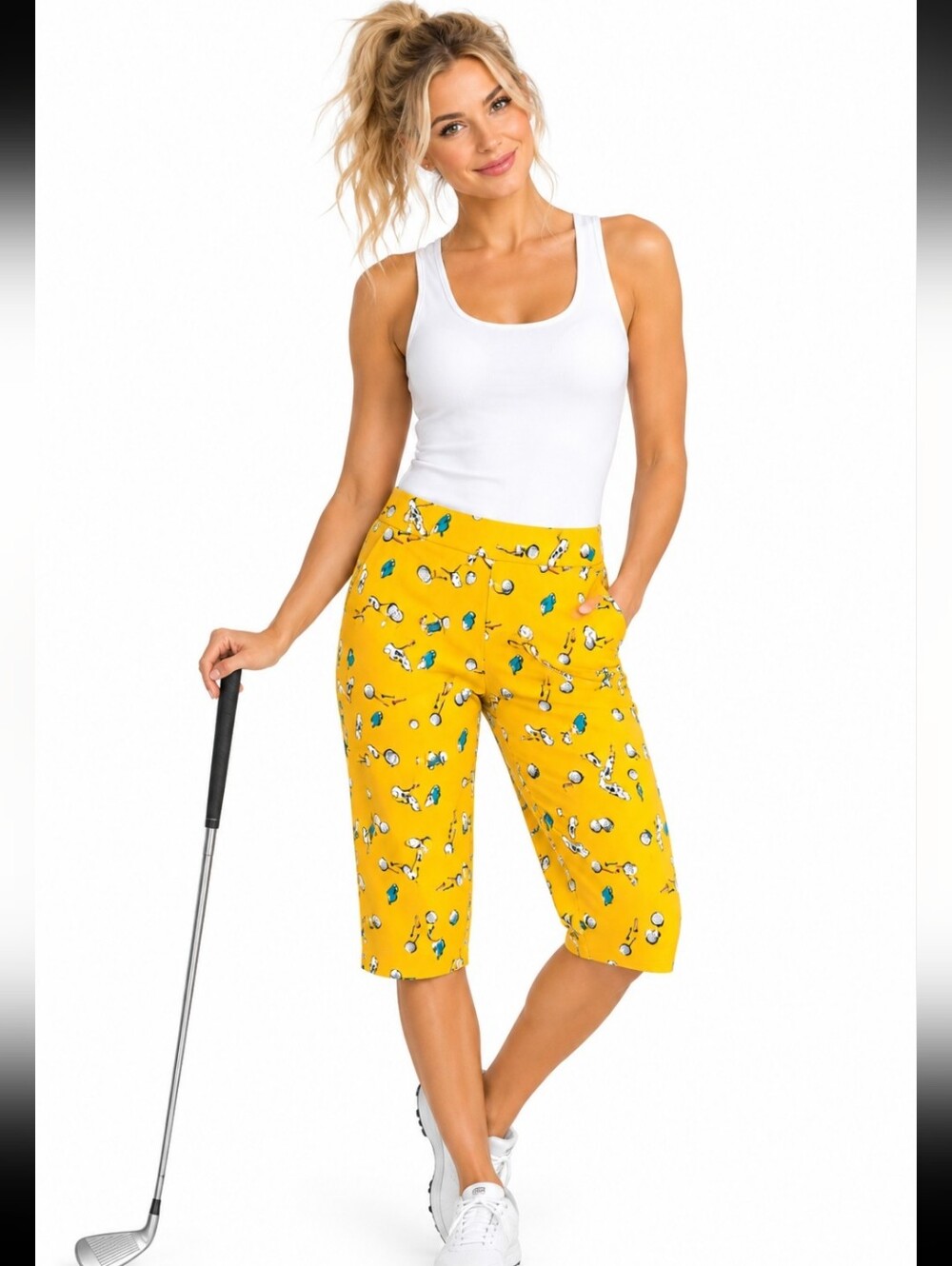 IZOD Women's Golf Stretch Capri Pant with Pockets (Sz:4)